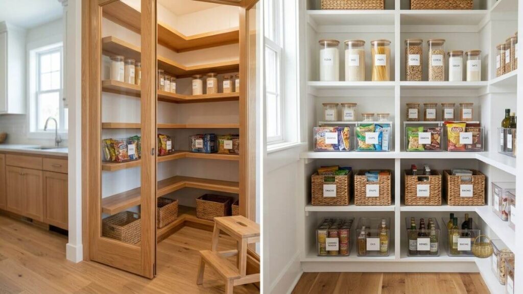15 pantry organization ideas using clear containers and smart storage solutions.