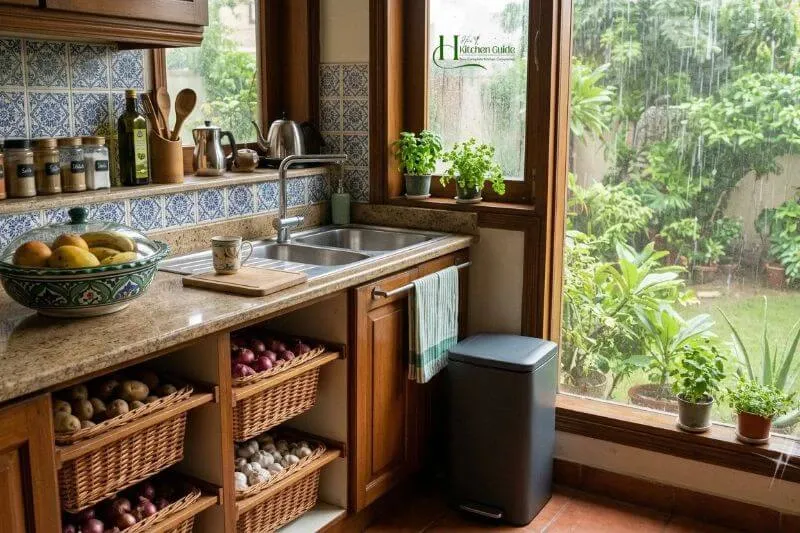 Preventing fruit flies in a Pakistani kitchen during monsoon weather