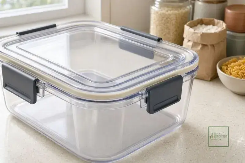 Airtight food storage container with secure lid