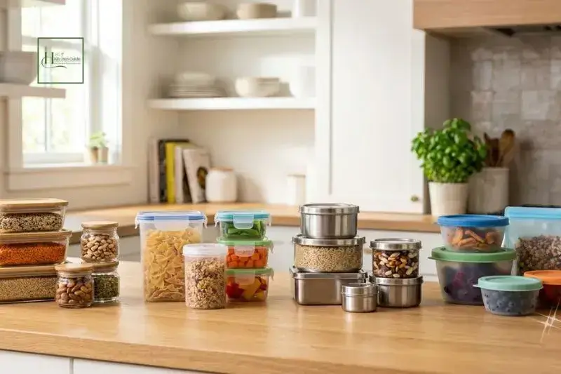 Glass plastic stainless steel and silicone food storage containers
