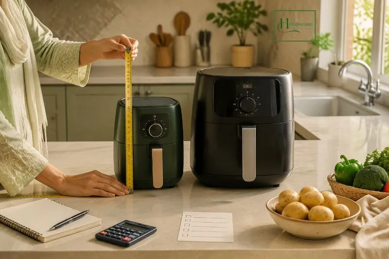 Choosing an air fryer based on kitchen space and cooking needs