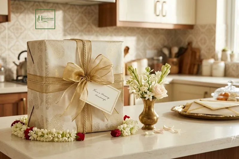 Kitchen appliance presented as an elegant wedding gift